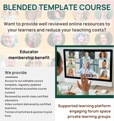 Blended template course offer