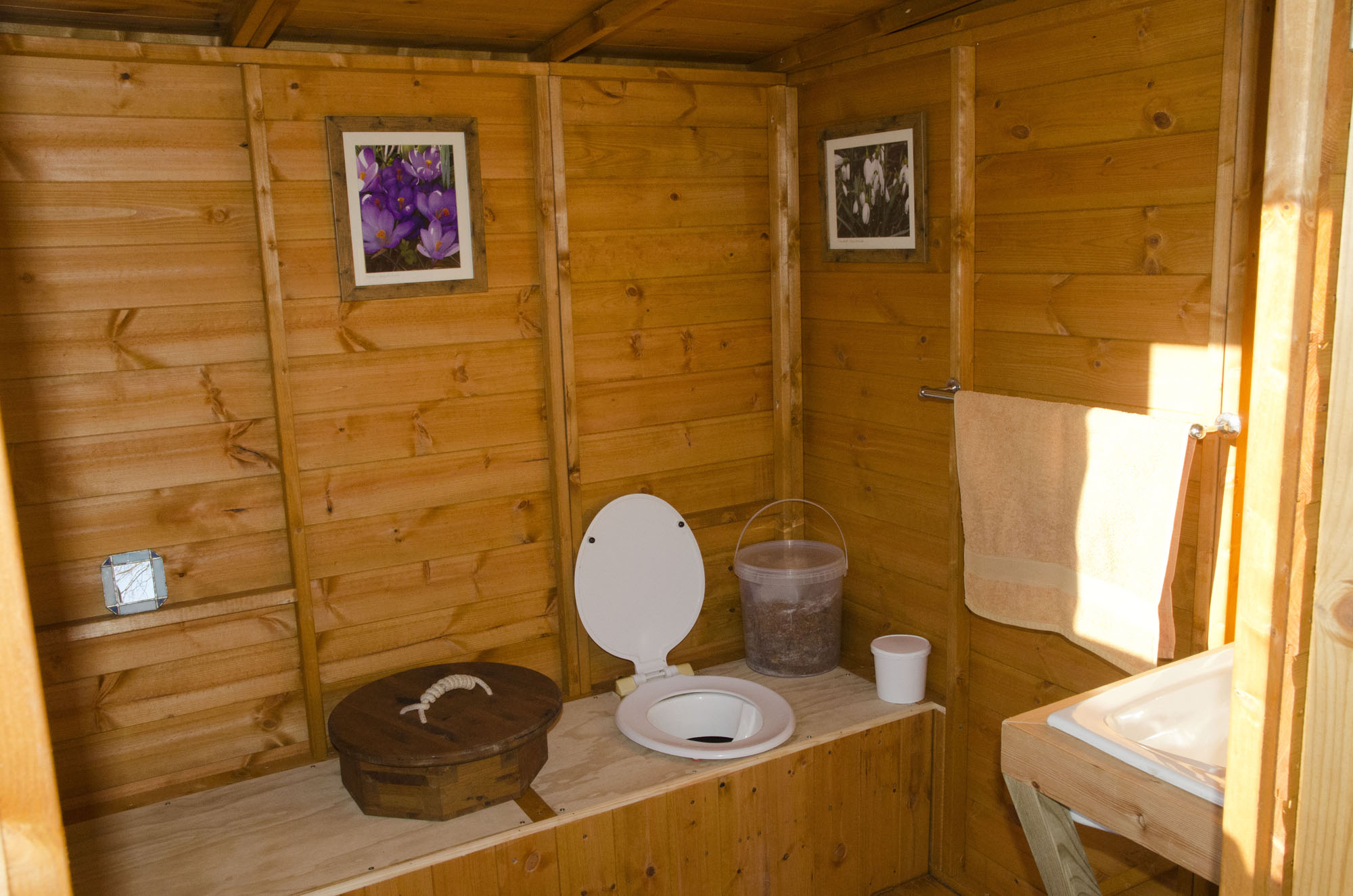 Aranya's compost toilet inside