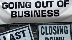 closing down sign