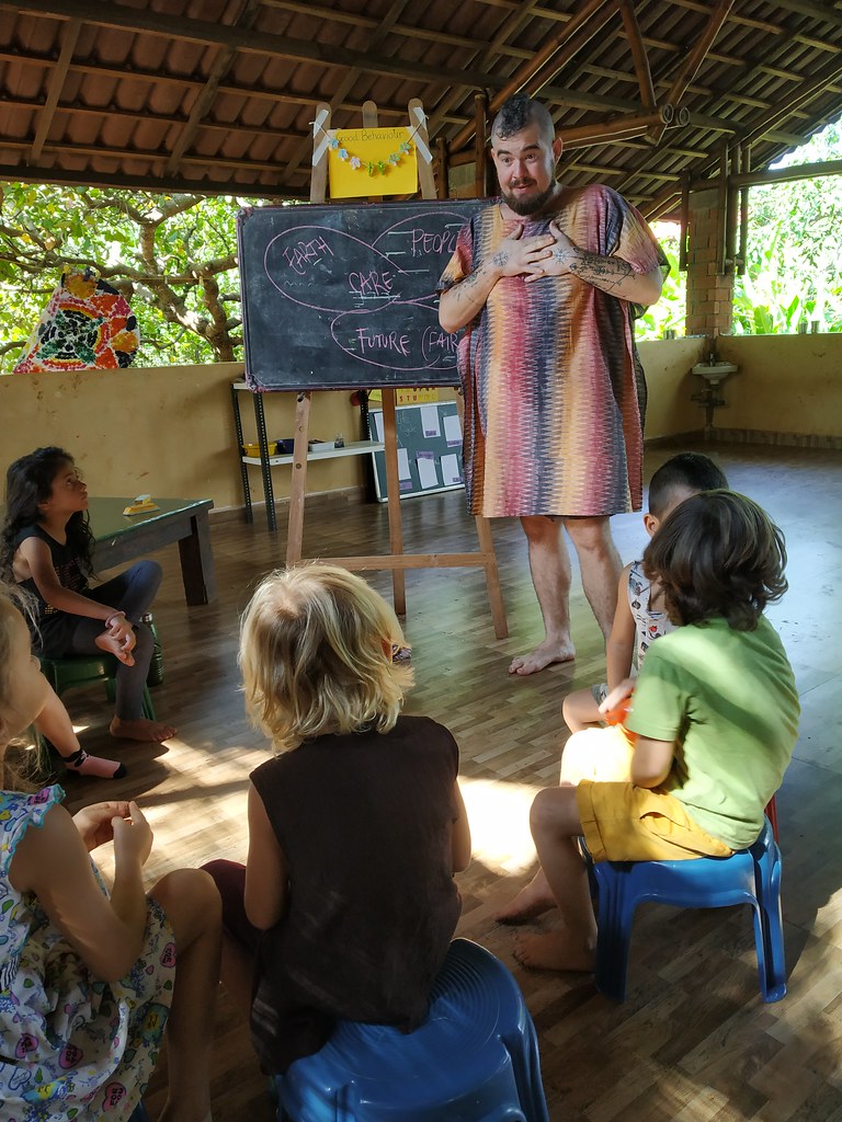 Claudiu in a classroom teaching