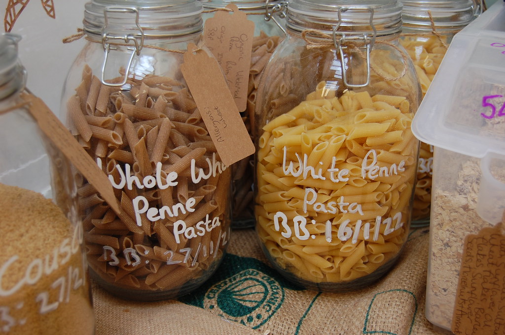 Jars of dried goods