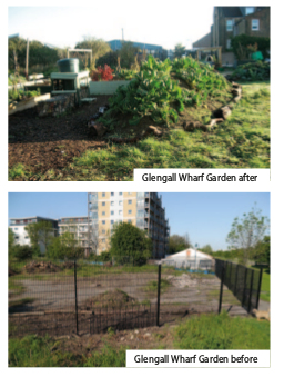 Glengall Wharf Garden before and after