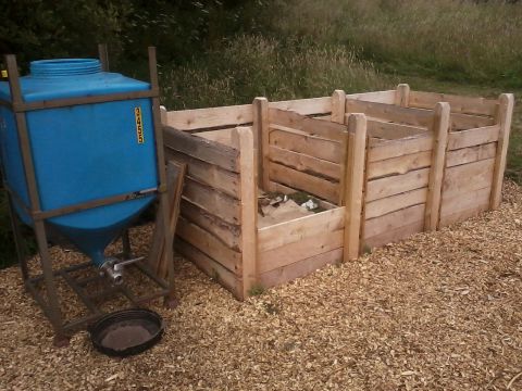 Stable holzkomposter Composter Compost Container impregnated High Bed 170 x 85cm 