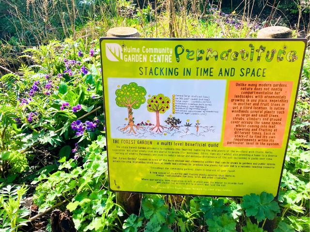 Signage at Hulme Community Garden