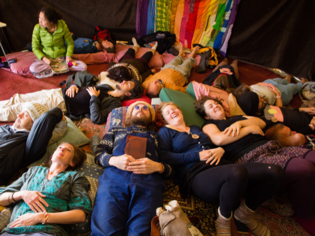 people lying down together