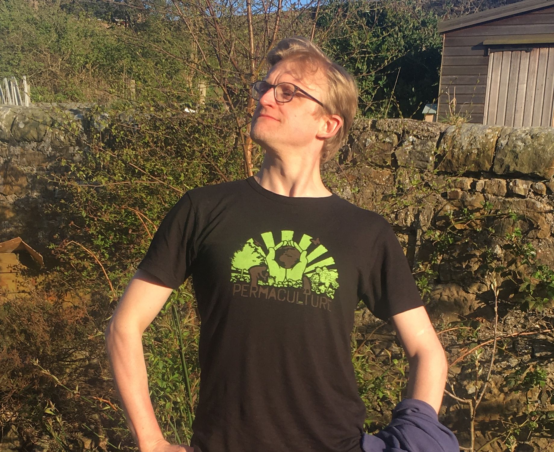 Permaculture Scotland T-shirt in black