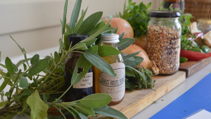 selection of herbal remedies 